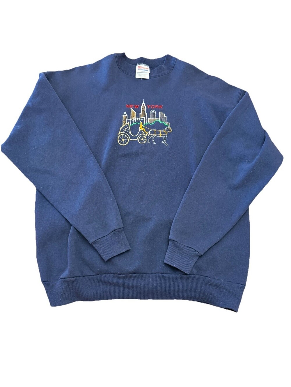 Vintage New York City Skyline Cart And Horse 90s Souvenir T Shirt X-Large